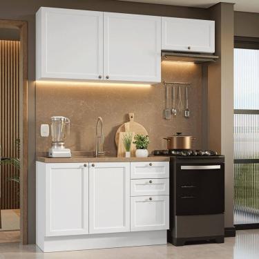 Imagem de Armário de Cozinha Compacta 180 cm Branco Vik Madesa 02