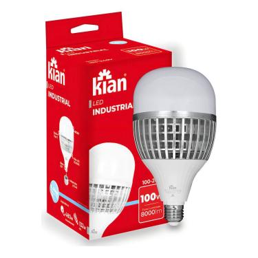 Imagem de Lâmpada Led Industrial 100w Bivolt 6500k E27 e E40 Kian Branco Frio