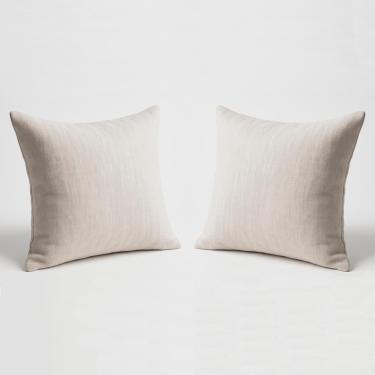 Imagem de Kit 2 Almofada 42cm Decorativa Suede Fofinha Sofá E Cadeira Bege
