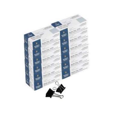 Imagem de Binder Clips Business Source BSN36551CT dobráveis pretos