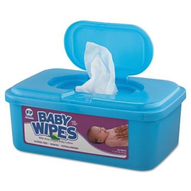 Imagem de Toalhetes para bebês Royal RPBWU80 Tub 80 toalhetes brancos (12 caixas
