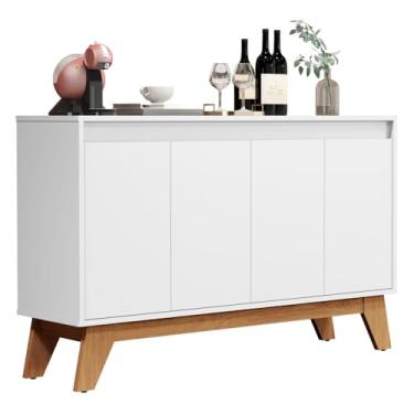 Imagem de Buffet varanda 4 portas sala de estar aparador prateleiras(Branco)