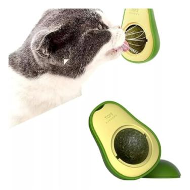 Imagem de Sagaro Brinquedo Interativo para Gatos, Formato de Abacate com Catnip Ball ABACAT