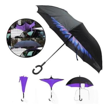 Imagem de Guarda Chuva Invertido Automático SNH24 Snel Home, Preto, único