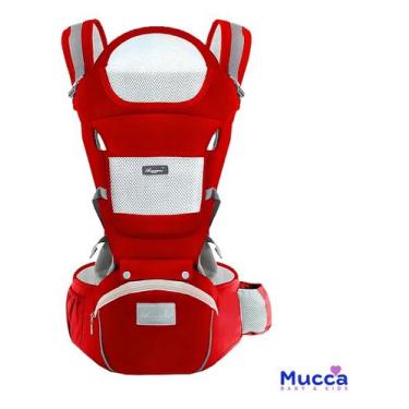 Imagem de Canguru Elegance 7 Posições Para Passeio c/Bebê Ergonômico Vermelho Mu