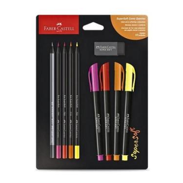 Imagem de Kit Faber Castell Lettering Super Soft Tons Quentes