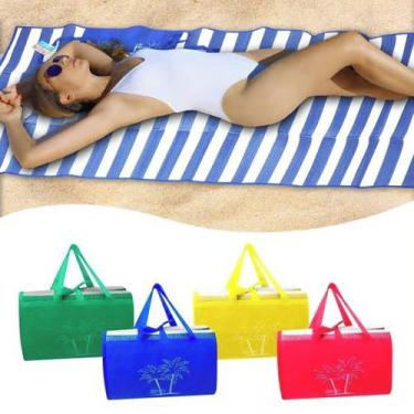 Imagem de Esteira De Praia Vira Bolsa Dobrável Verão 90x170cm - Dute Toys, Cores