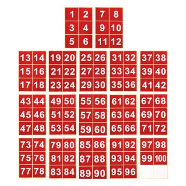 Imagem de PATIKIL Adesivos com números consecutivos de 10 cm 1 a 100, decalques quadrados autoadesivos com números de vinil para organização de armazenamento de inventário, armário, caixa de ferramentas, caixas