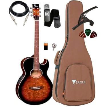 Imagem de Violão Eletroacústico Eagle Classic Gl36 Yellow Burst + Acessórios