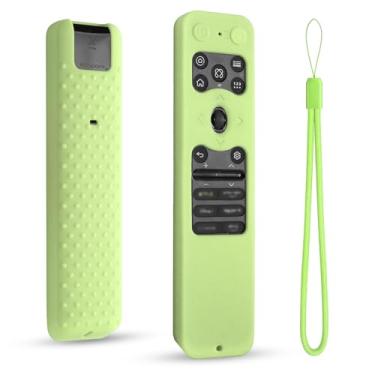 Imagem de DUOLAXMENG Capa protetora de silicone para controle remoto LG MR25GA compatível com controles remotos das séries C5/M5/B5/G5 2025, resistente a quedas e arranhões com cordão (verde-claro)