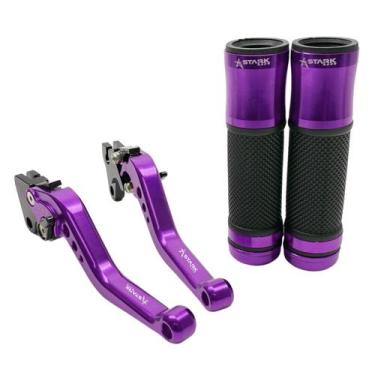 Imagem de Kit Manete Manopla Esportivo Xtz Crosser Factor Lona Rx 125 - Stark Ra