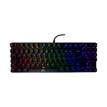 Imagem de Teclado Gamer Mecânico Aplus Barak Rgb Rainbow Switch Blue Tkl Abnt2 Double Injection Cor Preto