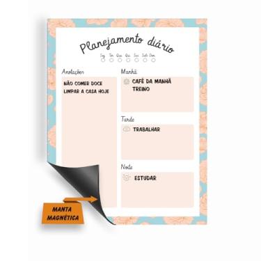 Imagem de Imã De Geladeira Porta Recados - Planner Magnético - Planejamento Mensal Semanal 20x30cm e 30x40cm (Salmão, 30x40cm)