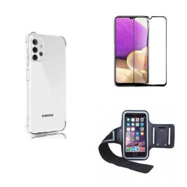 Imagem de Kit Braçadeira Samsung Galaxy A33 5G + Película De Vidro 3D + Capa