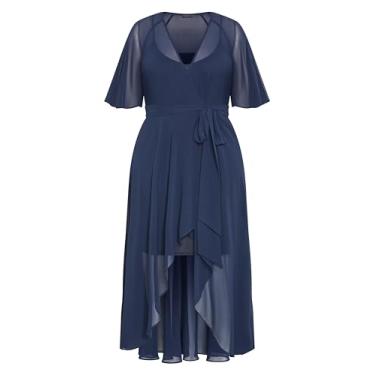 Imagem de City Chic Vestido feminino plus size - Lovers Lane, Azul marino, 25 Plus Size