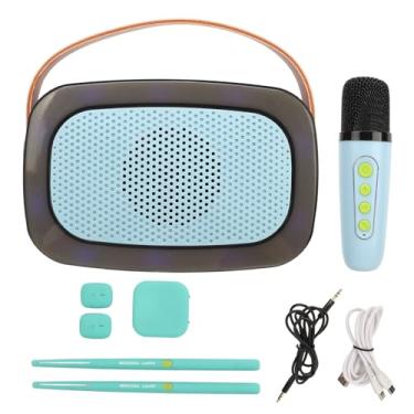 Imagem de Conjunto de bateria de ar elétrica OKJHFD, kit de bateria somatossensorial baquetas de ar virtuais eletrônicas portáteis com pedais, alto-falante e microfone para iniciantes,