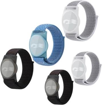 Imagem de Porta-medalhão de cruzeiro de princesa familiar, estilo esportivo de nylon respirável, 2 tamanhos (criança e adulto) em um pacote (2 crianças (preto + cinza) + 3 adultos (preto + azul + cinza))