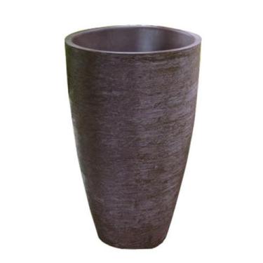 Imagem de Kit 2 Vaso Planta 65x40 Oval Moderno Polietileno - BGPLASTICOS, MARROM