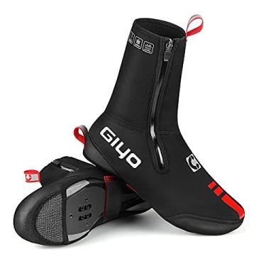 Imagem de Calçados grossos para ciclismo de inverno quente e neoprene impermeável à prova de vento para bicicleta capas de sapatos masculinos e femininos para mountain bike de estrada (XXX-Large, Preto)