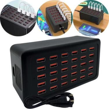 Imagem de Estação De Carregamento Inteligente Usb De 150w C/ 30 Portas - MB, Pre