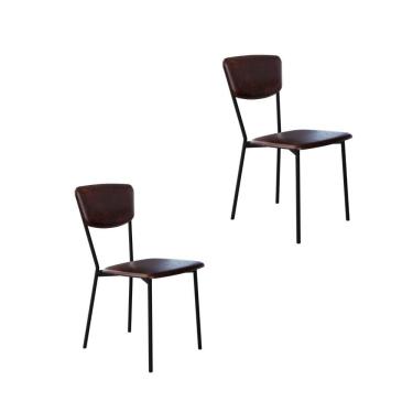 Imagem de Cadeira Fixa Estofada Vintage Retrô C/02 Un.