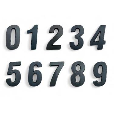 Imagem de Número Residencial Preto 3D Porta Parede Casa Prédio Empresa - Deplast