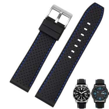 Imagem de Pulseiras de relógio respiráveis de silicone macio para homens e mulheres, pulseiras ajustáveis de borracha de liberação rápida, à prova d'água, compatíveis com relógios regulares e inteligentes de