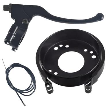 Imagem de VCUJSUC Faixa de freio de tambor traseiro de 11,4 cm com alavanca de cabo de freio de 165 cm para carrinho de kart e quintal Mini bicicleta Yerf-Dog ATV UTV motocicleta