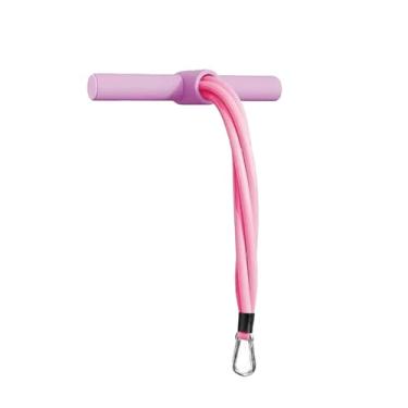 Imagem de UGPLM Aparelho para abdominais, acessórios para aparelhos de exercícios, barra de apoio para abdominais, corda elástica para exercícios de treinamento, Rosa
