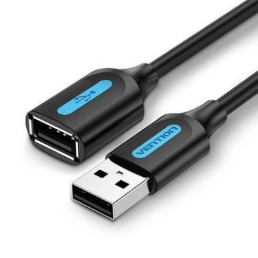 Imagem de Cabo Extensor USB 2.0, Vention, 50cm, Preto