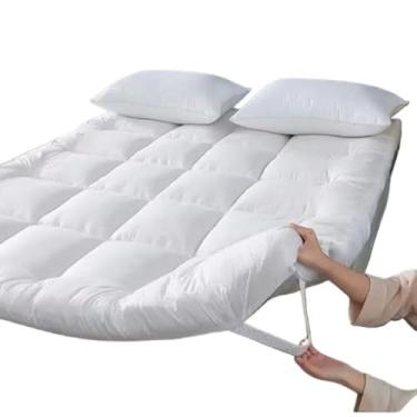 Imagem de Pillow top cama casal box protetor de colchão macio 400 fios toque macio.Adequado para uso em quartos de crianças, dormitórios, operações de B&B e outros cenários