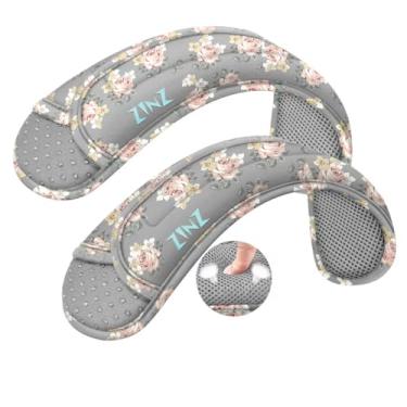 Imagem de ZINZ Pacote com 2 ombreiras universais com almofada ultra grossa para bolsa de bagagem, bolsa transversal, longa, antiderrapante e respirável, rosa claro - pacote com 2