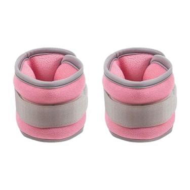 Imagem de Deevoka 2 peças de pesos de pulso/tornozelo para mulheres/homens pesos confortáveis ​​de braço/perna alça ajustável para ginástica ioga treinamento de força, 1kg Rosa