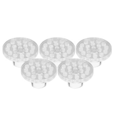 Imagem de Porta de acrílico de aquário redonda de tanque de peixes clara Botão Suporte de suporte de 5pcs premium durável seguro para corais e decoração de peixes marinhos