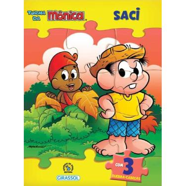 Imagem de Livro - Turma da Mônica Livro Quebra-Cabeças - Saci