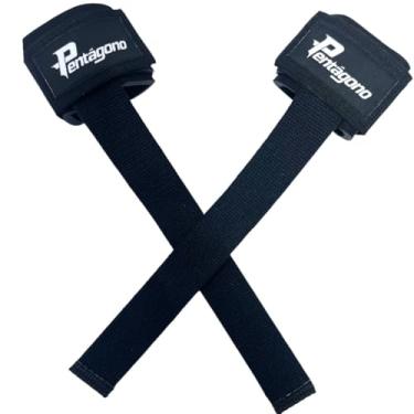 Imagem de Straps Com Munhequeira Acolchoada Pentágono para Musculação em Neoprene 5mm Costura Reforçada (Preto)