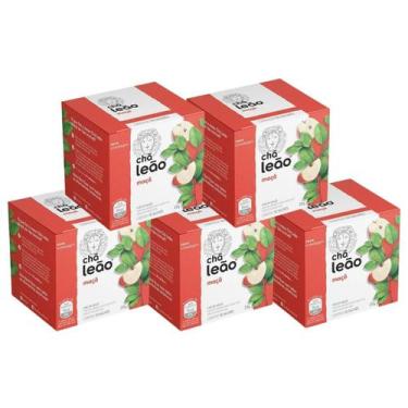 Imagem de Kit 5 Chás Leão Maça com 10 Sachês cada Frutas e Flores - Leao
