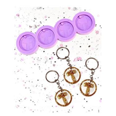 Imagem de R540 Molde de silicone martelo Thor chaveiro resina decorar - confeita