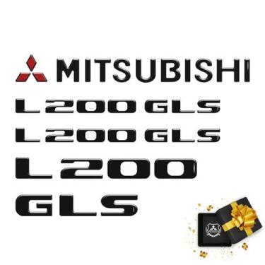 Imagem de Kit Adesivos Mitsubishi L200 Pajero Gls Preto Resinado - SPORTINOX