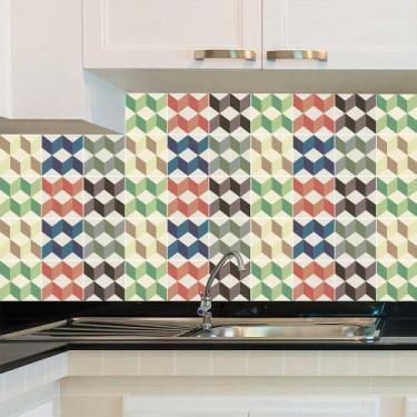 Imagem de Adesivo de Azulejo - Ladrilho Hidráulico - 20cm x 20cm - 24un - 053Azm