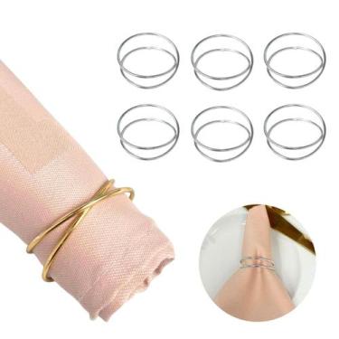 Imagem de Kit 06 Porta Guardanapo Argola Mesa Posta Fio Infinito - LADO DE CASA,