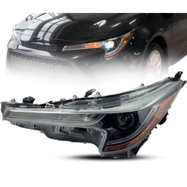 Imagem de Substituição do conjunto do farol para Toyota Corolla L/LE Sedan 2020 2021 2022, farol de LED com lâmpada esquerda/lado do motorista, Partslink TO2502286/OEM 81150-02S30, compatível com DOT/SAE