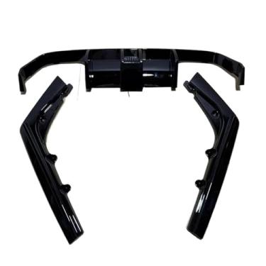Imagem de Difusor de para-choque traseiro com spoiler de luz LED, compatível com BMW M3 F80 M4 F82 F83 2015-2020, com acabamento em carbono, protetor de lábios(Matte Black)