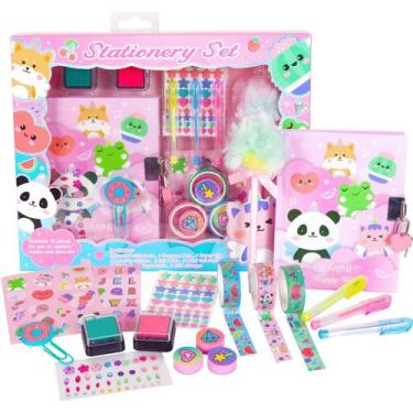 Imagem de Conjunto de papelaria YOYTOO Animal Diary com fechadura, carimbos, can