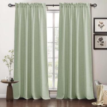 Imagem de Cortinas RYB HOME Linen Sheer para sala de estar de 260 cm e 2 painéis