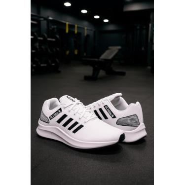 Imagem de Tênis Branco Academia Sola Baixa Masculino Feminino Unissex de Corrida