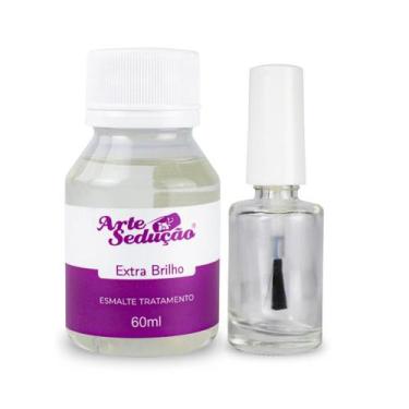 Imagem de Esmalte Tratamento Extra Brilho 60Ml + Frasco Vidro 10Ml - Arte Seduca