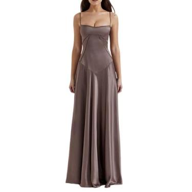 Imagem de Vestido namirate Strapless Holiday Maxi Summer Brown para mulheres