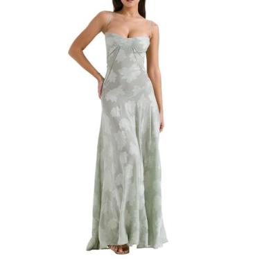 Imagem de Vestido namirate Strapless Holiday Maxi Summer Sage Green Women