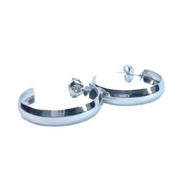 Imagem de Brinco Argola Pequeno - PLB, Cinza claro